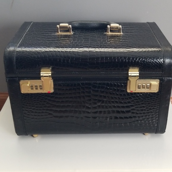 Fendi Train Case Crocodile Embossed Leather - Picture 1 of 8